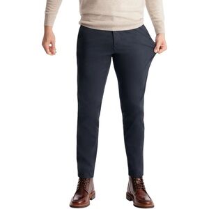 BIRDDOGS Men's Slim Fit Stretch Khaki Pants in Midnight Navy Blue | 34x30